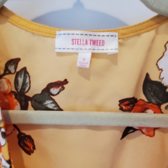 STELLA TWEED|WOMENS/JUNIORS long sleeve floor length floral dress| size juniors - Picture 3 of 10